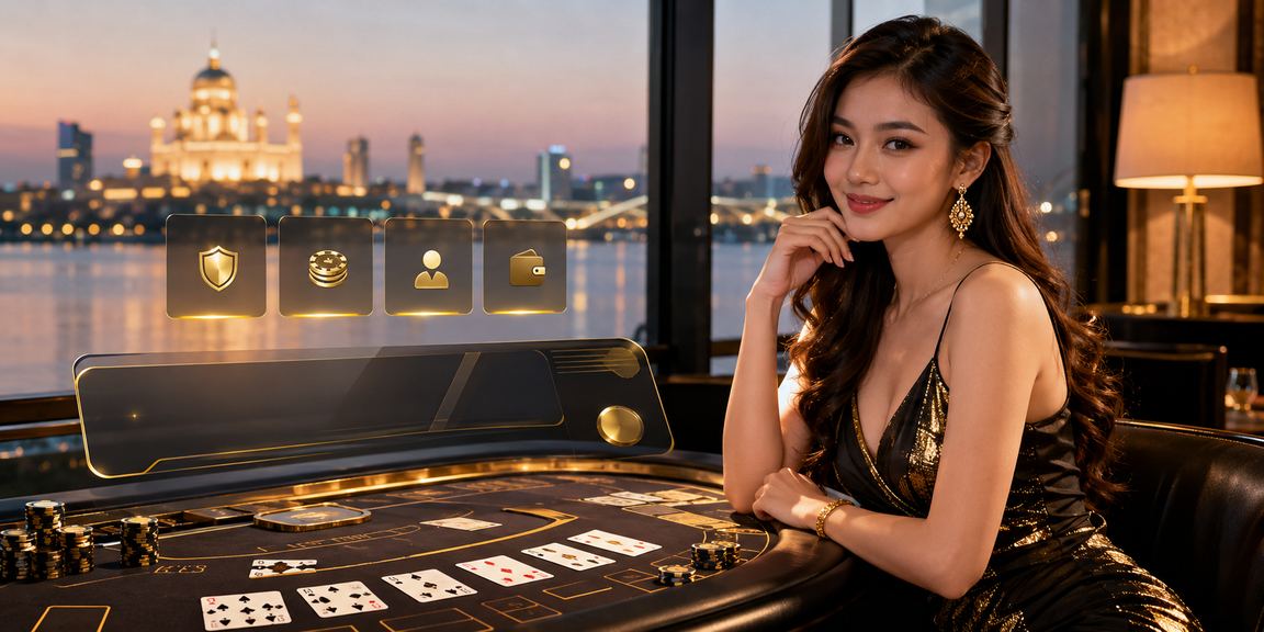 Meja Baccarat bergaya di Putrajaya dengan suasana kasino mewah